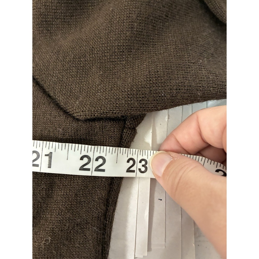 Carla Ferroni by Lady Jane wool blend Cardigan Size XL Brown Made in Italy - Picture 6 of 8